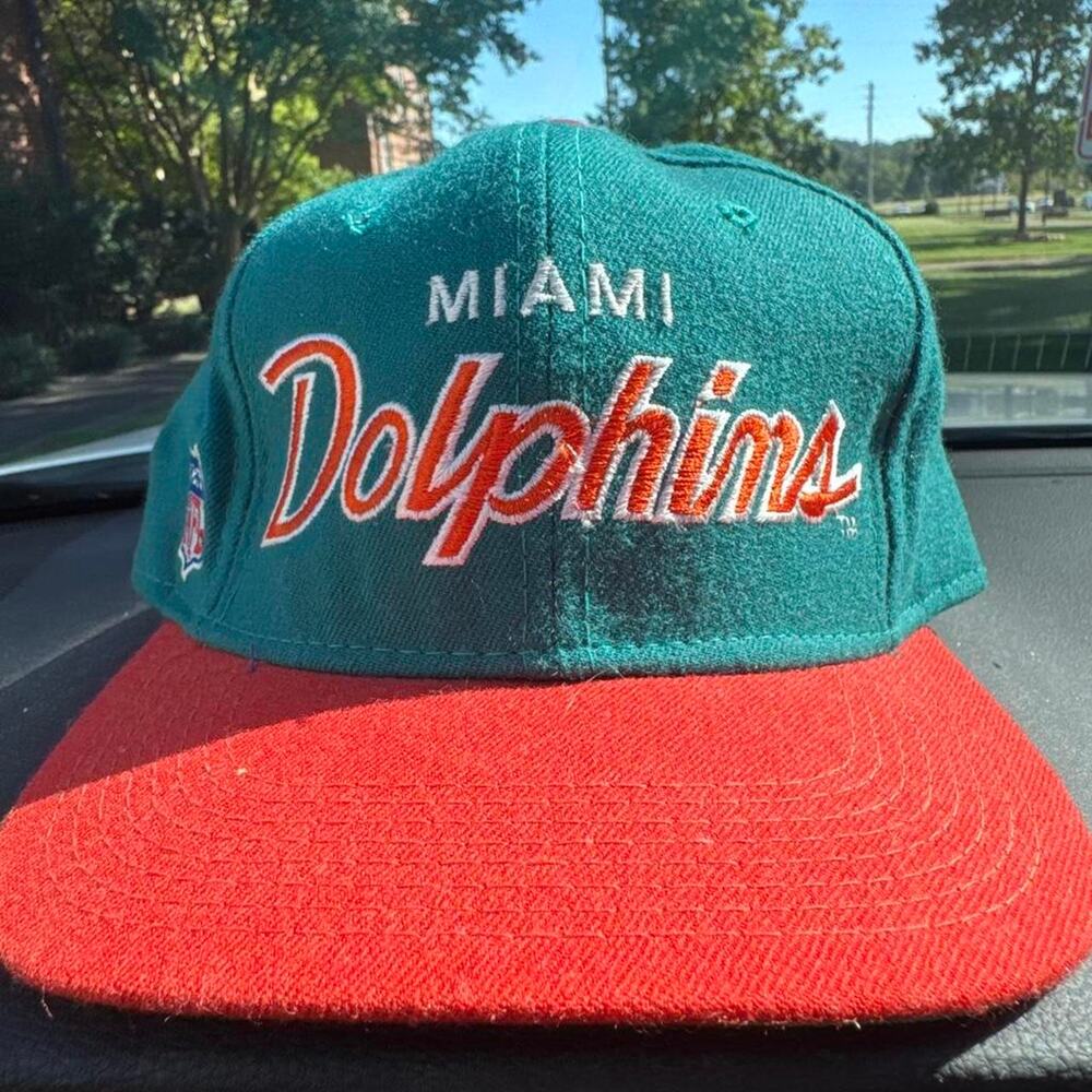 Vintage 90s Miami Dolphins Sports Specialties Script Wool Snapback